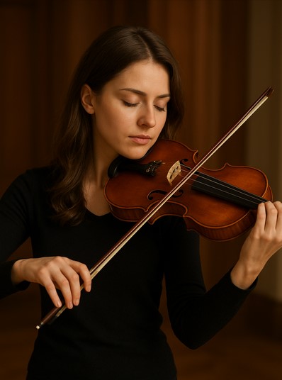 Person playing the violin